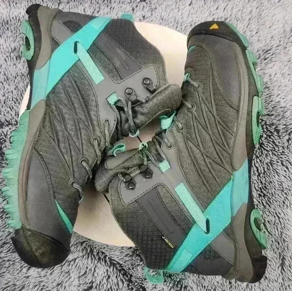 KEEN Magnet Pool Green MARSHALL MID WP Short Lace up BOOTS Womens US 10.5 - Picture 6 of 9